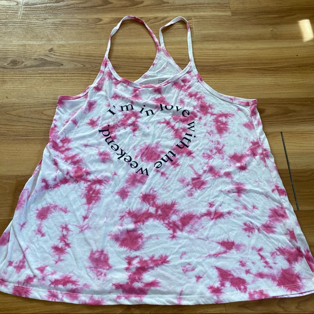 Pink Tie Dye Tank Top